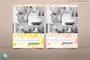 5x7 coral wedding photography Modern, a Card Template by FUN TENT DESIGN