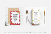 Italian Pasta & Tomato Watercolors, a Food Illustration by Jeanette Pidi Design (Thumbnail 6 of 6)