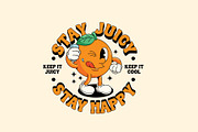 Retro Orange Character, a Food Illustration by Graptail (Thumbnail 2 of 4)