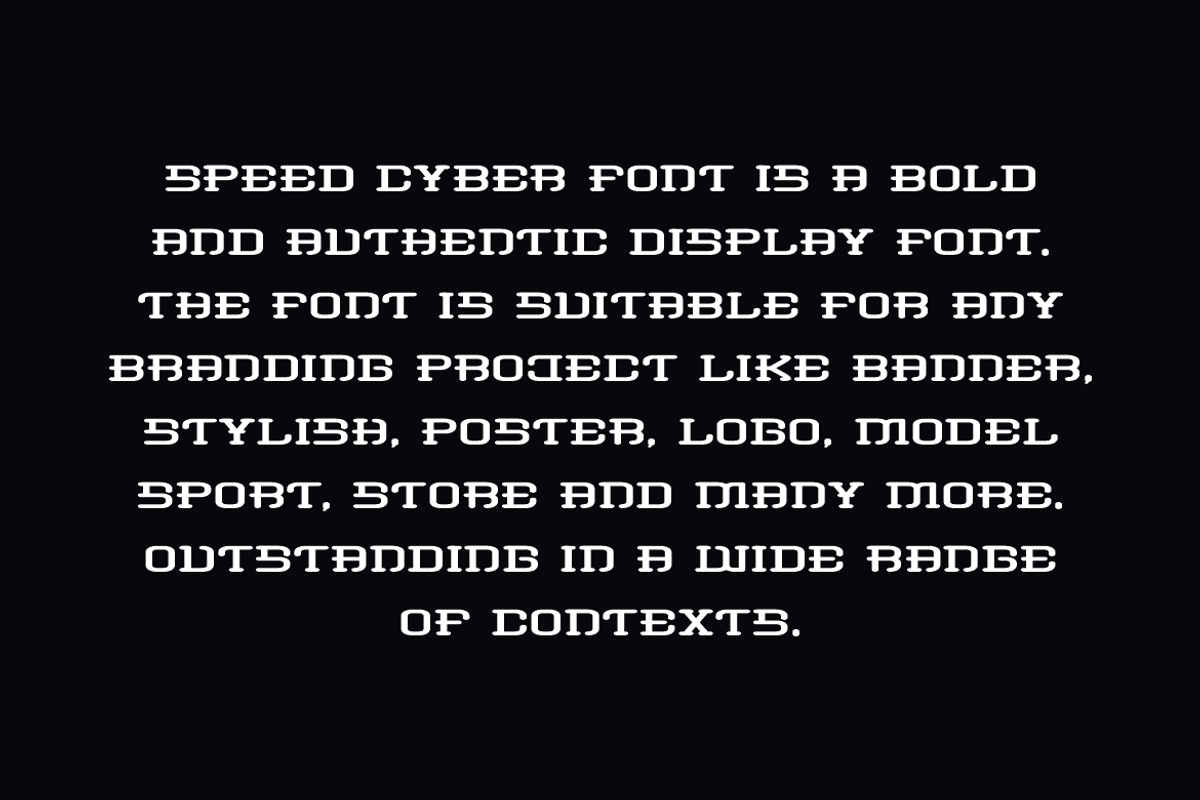 Speed Cyber, a Serif Font by QR Design Studio (Photo 2 of 6)