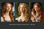 Renaissance Redhair Portrait Pack, a Person Illustration by StockVerse Creative (Thumbnail 1 of 4)