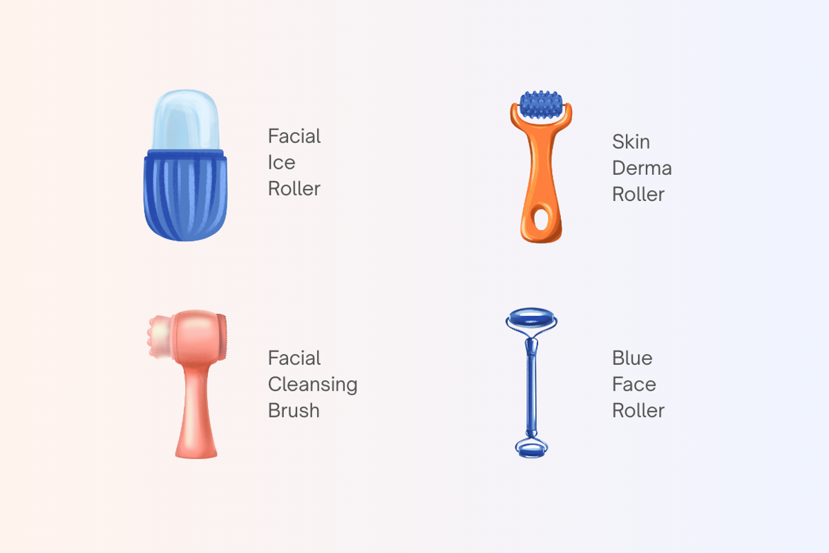 Facial Care Tools, an Object Graphic by Deemak Daksina (Photo 2 of 3)