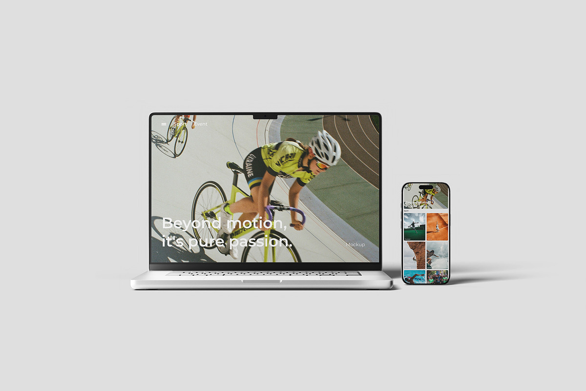Laptop And Phone Mockup, a Wearable Device Mockup by scribrostudio (Photo 2 of 11)
