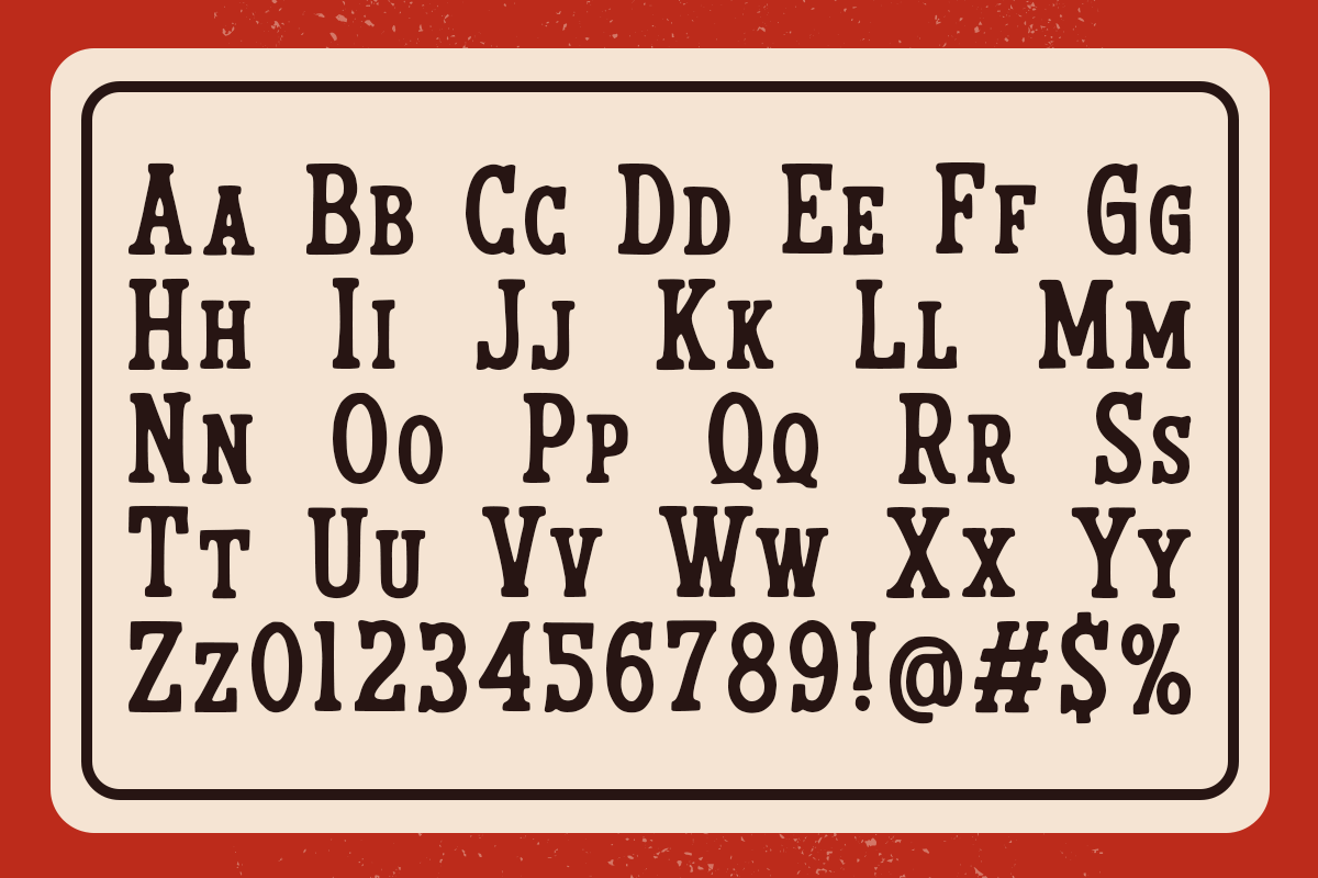 Rustero - Western Food Font, a Slab Serif Font by Pandeka Studio (Photo 9 of 9)