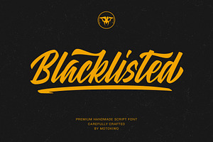 Blacklisted - Vintage Script Font