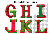 Christmas Knitted Alphabet Letters, a Decorative Illustration by Creative Art By SamM (Thumbnail 4 of 10)