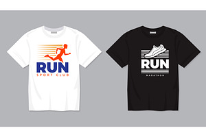 Running tshirt. print design, a Sport Illustration by Onyx