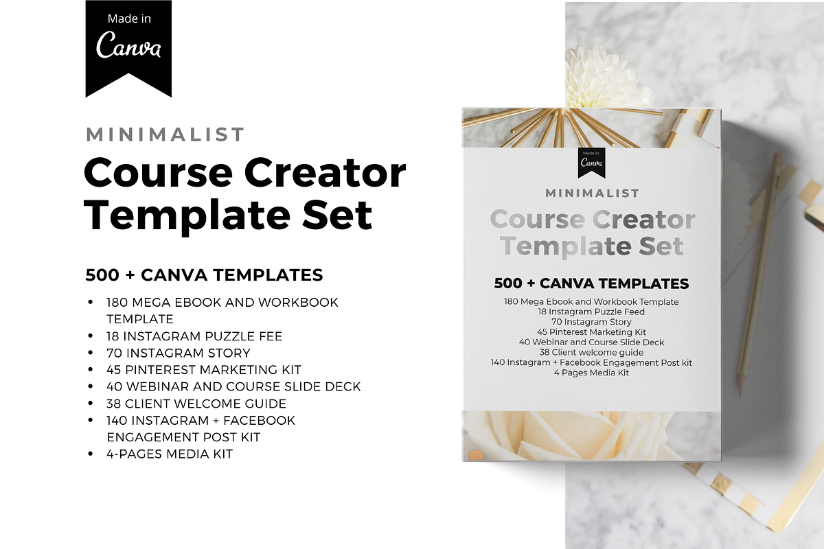 MINIMALIST Complete Template Set, a Marketing Template by The Blog Creative (Photo 2 of 10)