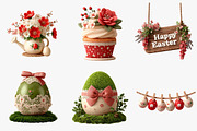 Cottagecore Spring Easter Png Set, an Illustration by CreationArt (Thumbnail 3 of 6)