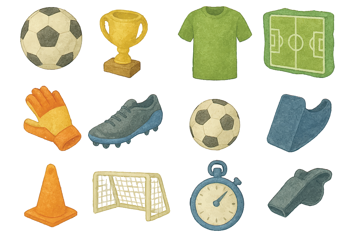 Soccer and Football Icon Pack, an Object Graphic by RT Studio