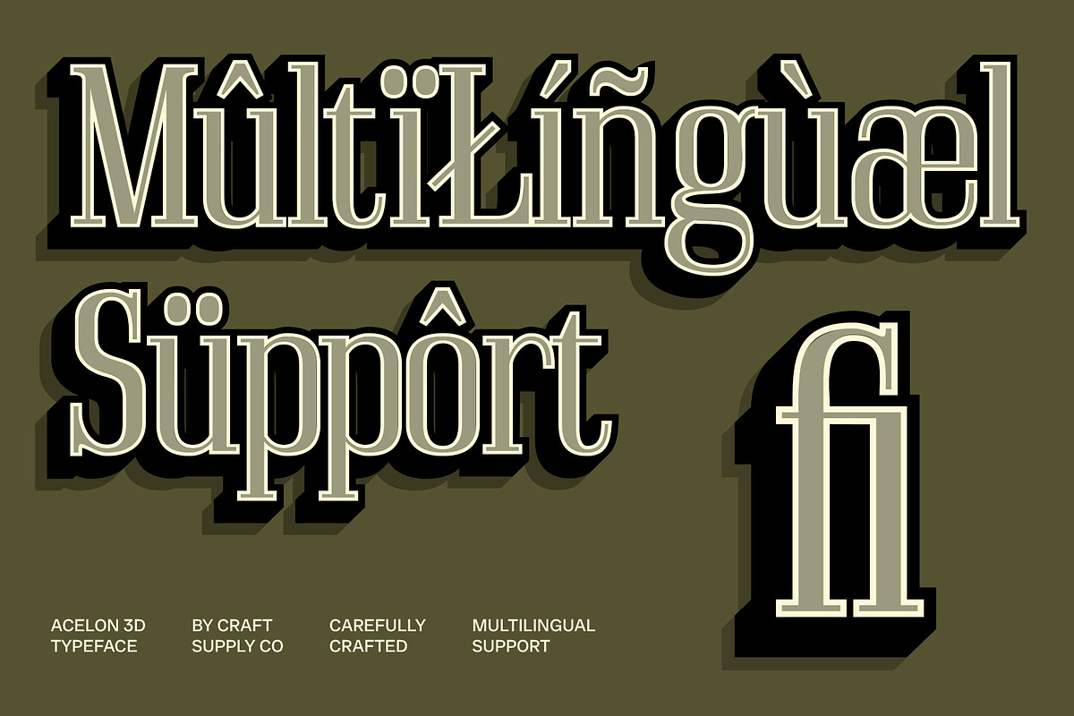 Acelon 3D, a Serif Font by Craft Supply Co. (Photo 5 of 7)