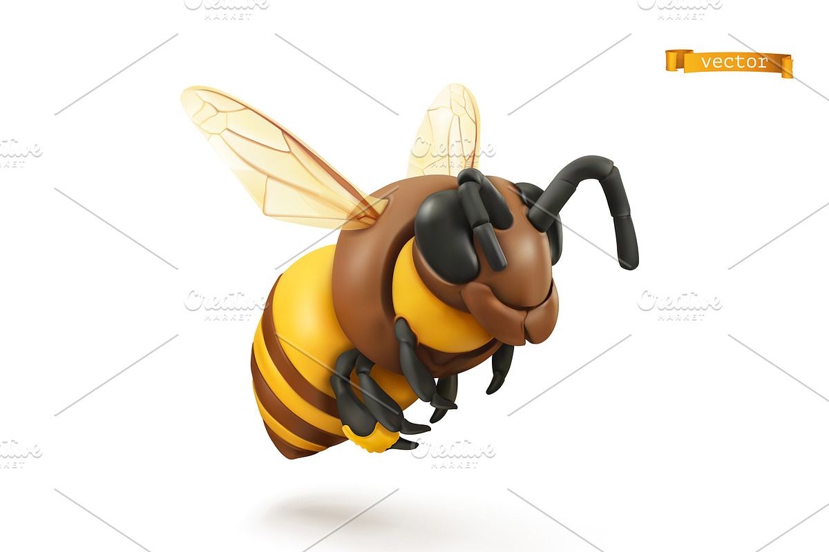 Honey, bees, beehive on tree branch, an Animal Illustration by Allevinatis Studio (Photo 2 of 5)