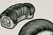 Japanese Sushi Engraving Collection, a Food Illustration by Kaizla03 (Thumbnail 4 of 5)