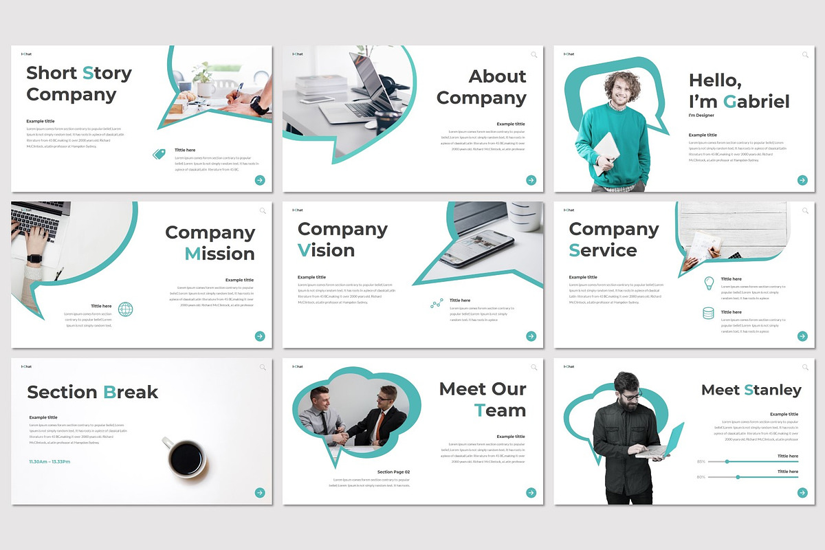 Ichat - Powerpoint Template, a Presentation Template by inspirasign