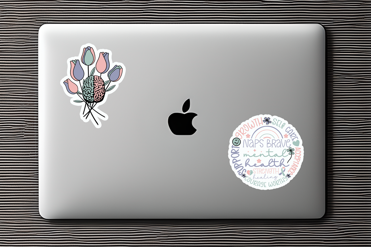 Mental Health Sticker Bundle, an Object Graphic by Design's Dark (Photo 7 of 14)
