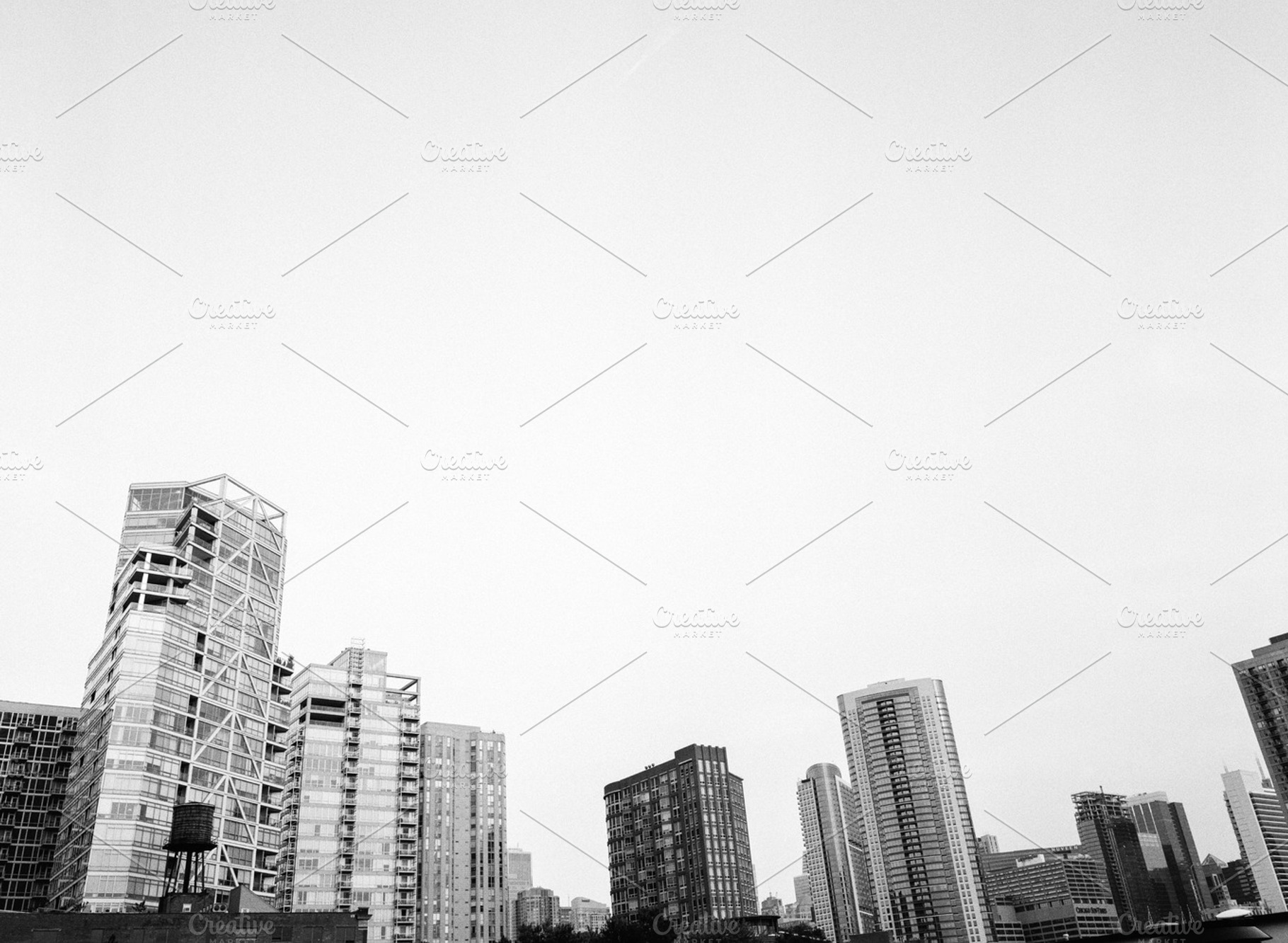 B&W Chicago Skyline II [Analog], an Architecture Photo by Heather Nash Photo