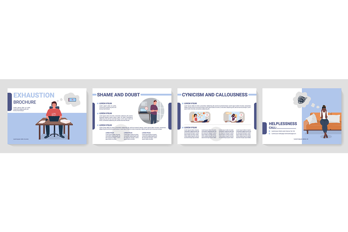 Professional burnout flat broshures, a Brochure Template by IMG visuals characters (Photo 2 of 3)