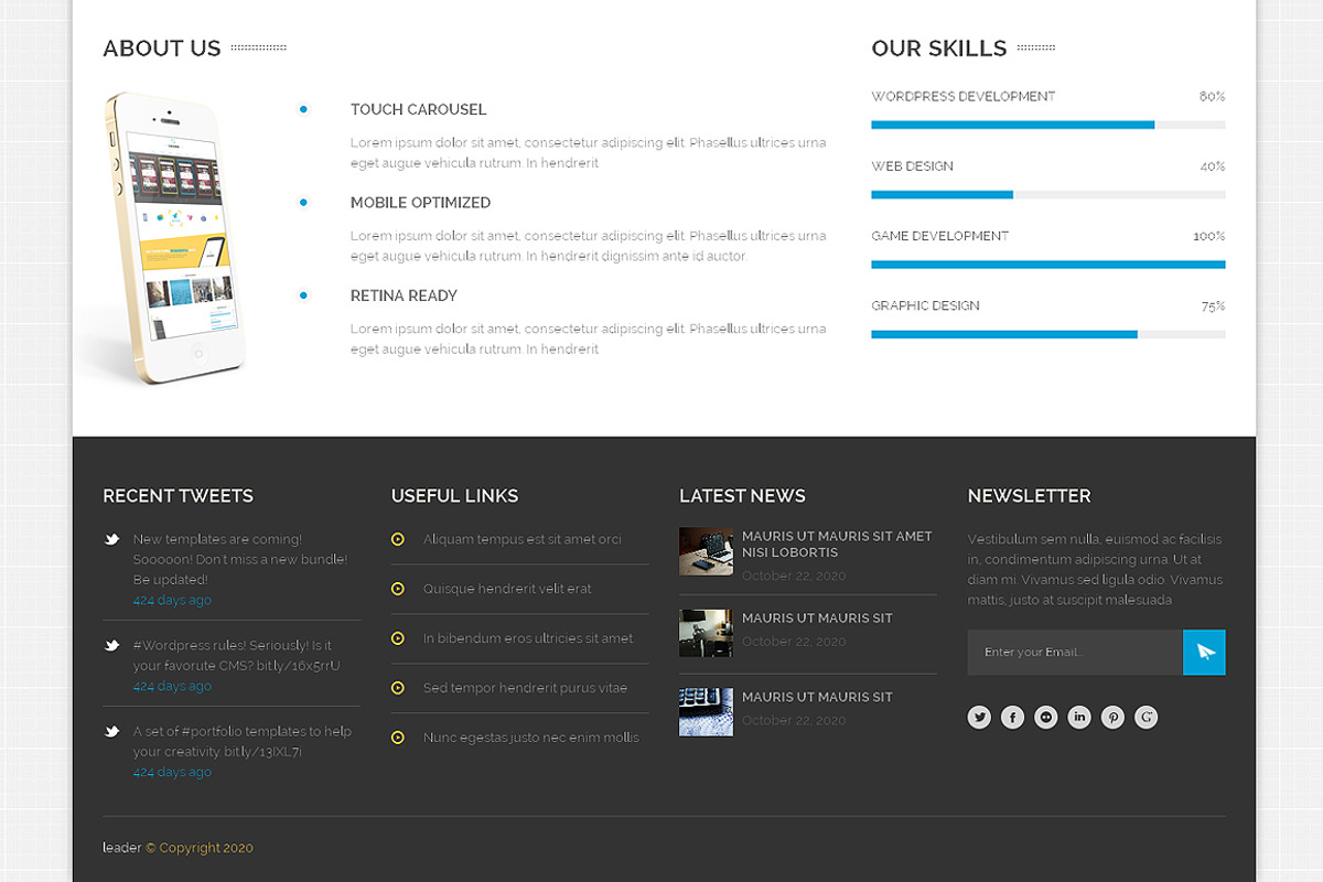Leader Responsive Bootstrap Template, a Bootstrap Template by IceTemplates (Photo 4 of 4)