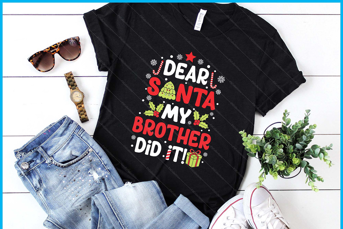 Dear Santa My Brother Did It SVG PNG, a Graphic by Creativeusart (Photo 1 of 4)