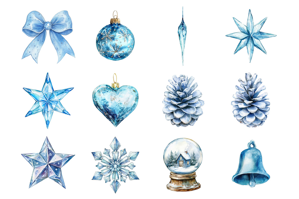 Whimsical Icy Blue Christmas, an Illustration by Design Market (Photo 2 of 4)