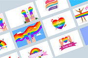 LGBT background vector, a Seasonal Illustration by foxndeer (Thumbnail 3 of 4)