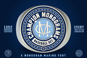 Champion Monograms Font: Baseball 2