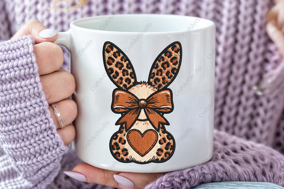 Leopard Coquette Easter Bunnngy PNG, an Illustration by CraftArtStudio (Photo 3 of 4)