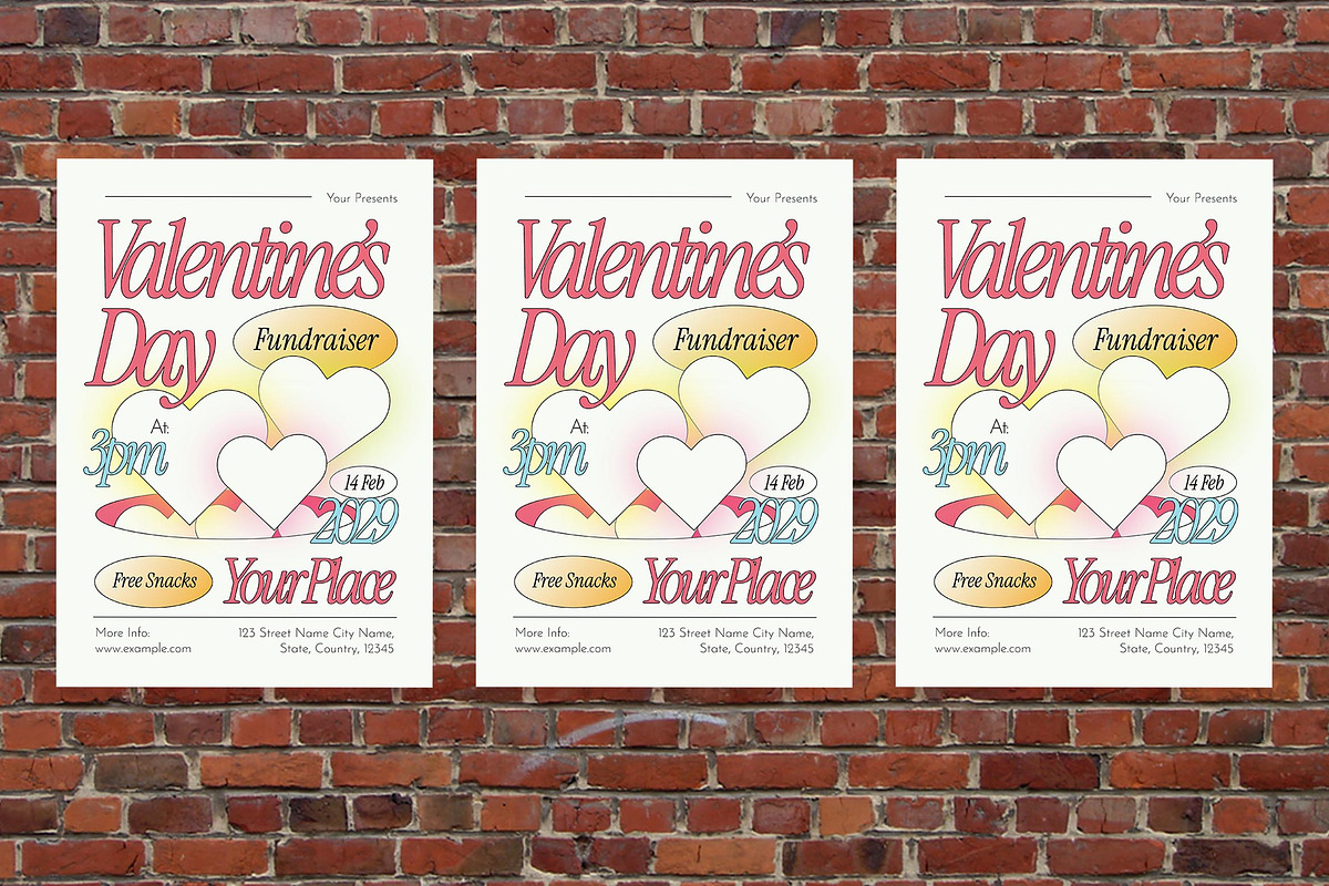 Valentine’s Day Fundraiser Flyer Set, a Flyer Template by Aiyari Graphic (Photo 3 of 3)