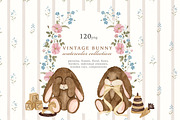 Vintage Nursery BUNDLE - Watercolor, an Animal Illustration by Ooh Lily (Thumbnail 5 of 10)