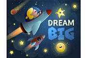 Space Kids Astronaut Dream Bundle, an Animal Illustration by Popmarleo Shop (Thumbnail 12 of 19)