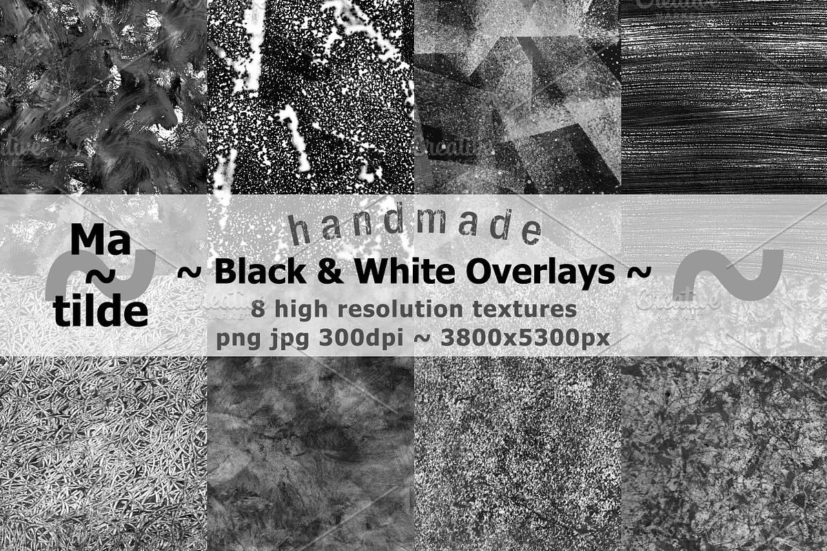 Handmade Black & White Overlays, a Texture Graphic by MatildeGraphics (Photo 1 of 8)