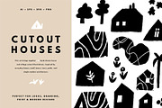 CUTOUT HOUSES | AI, PNG, EPS, SVG, an Object Illustration by Favete Art (Thumbnail 1 of 16)