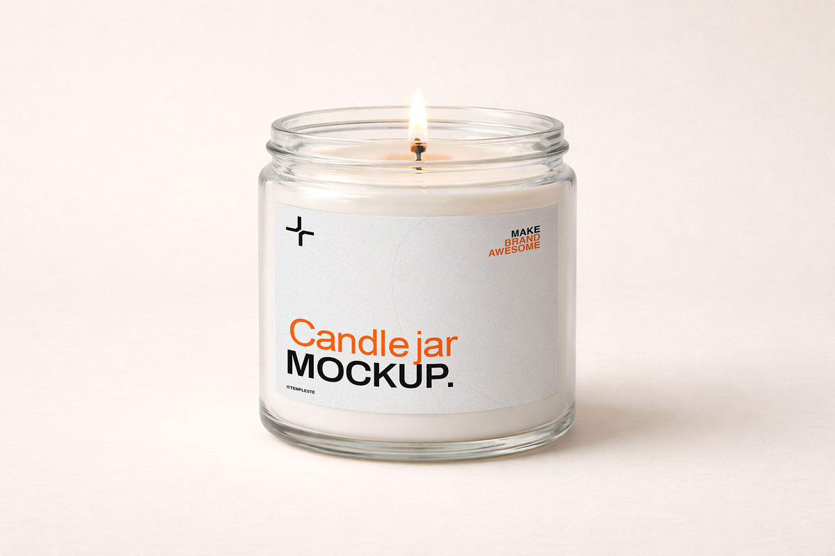 Candle Jar Mockup, a Packaging Mockup by Templeste (Photo 1 of 4)