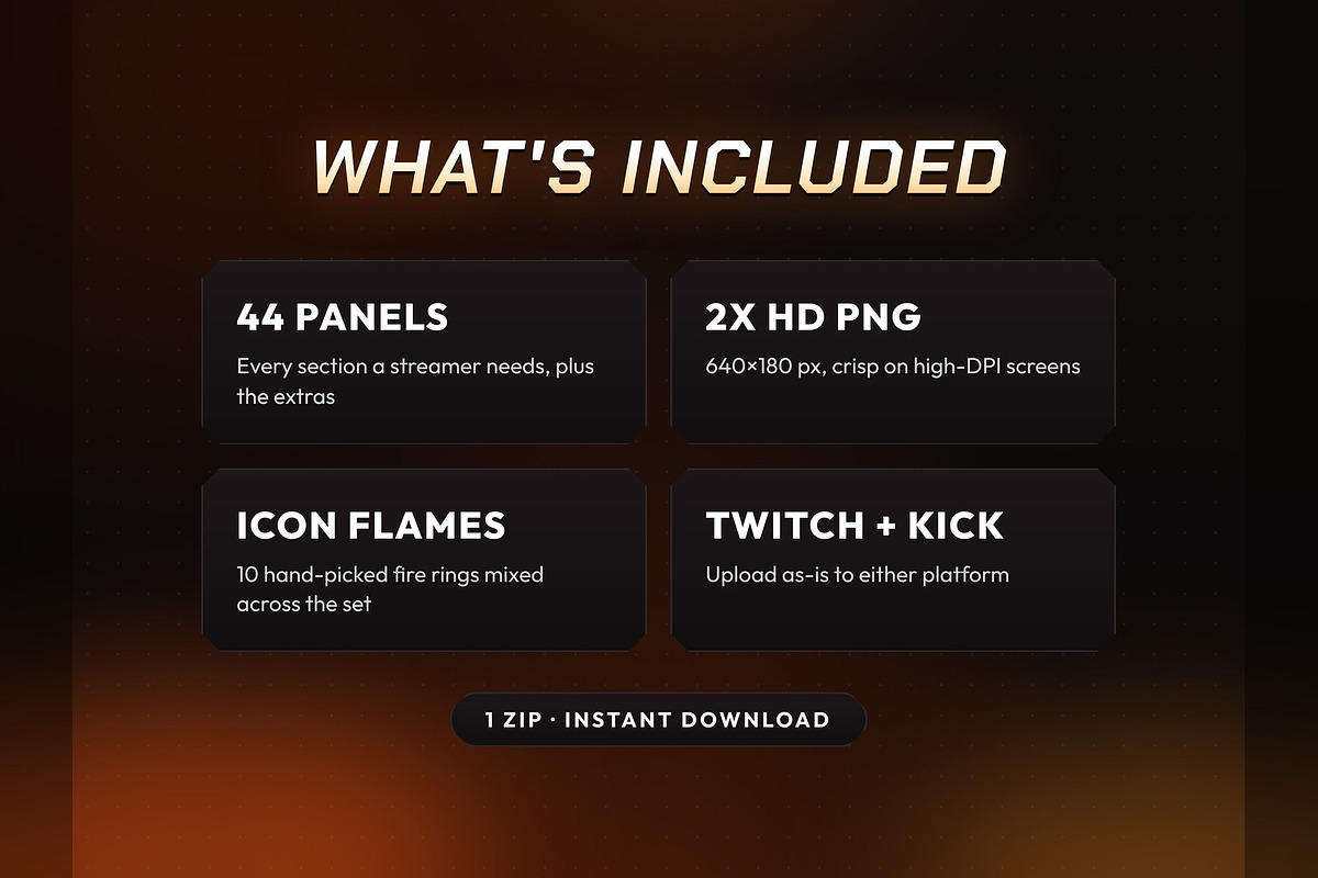 Fire Twitch & Kick Panels, an Object Graphic by Gear Store (Photo 6 of 7)