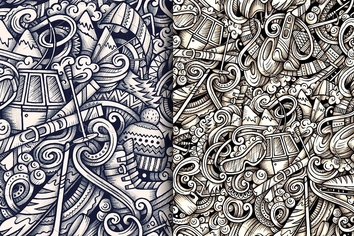 Winter Sports Graphics Patterns, a Pattern Graphic by BALABOLKA (Photo 5 of 6)