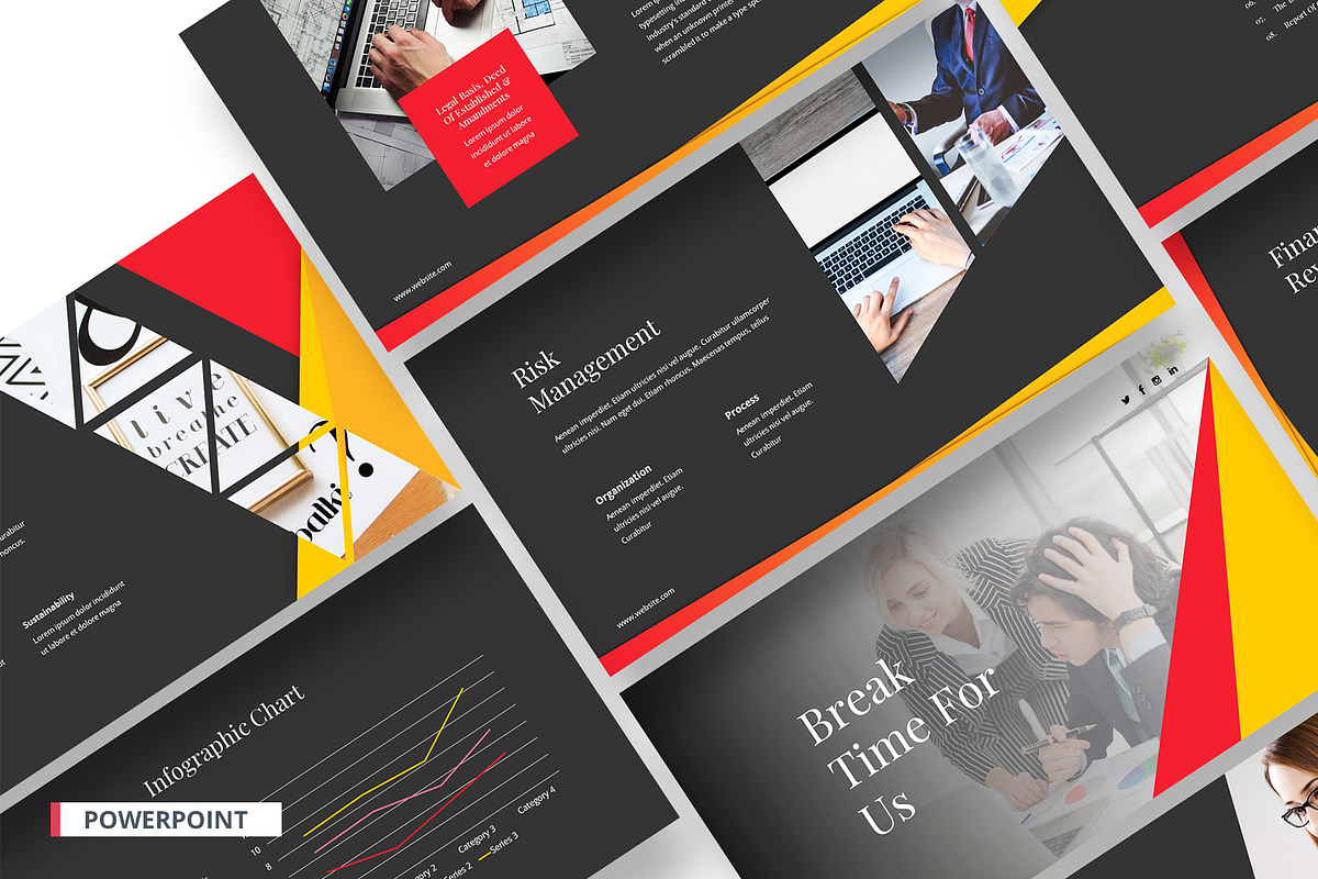 Annual Report Powerpoint Template, a Presentation Template by temphall (Photo 1 of 8)