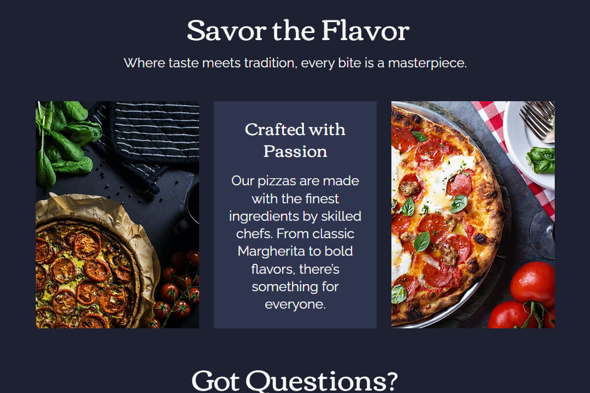 Pizza Order - Wix Studio Website preview 3