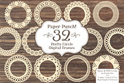 Cream Lace Frames Clipart & Vectors, an Illustration by Amanda Ilkov (Thumbnail 1 of 5)