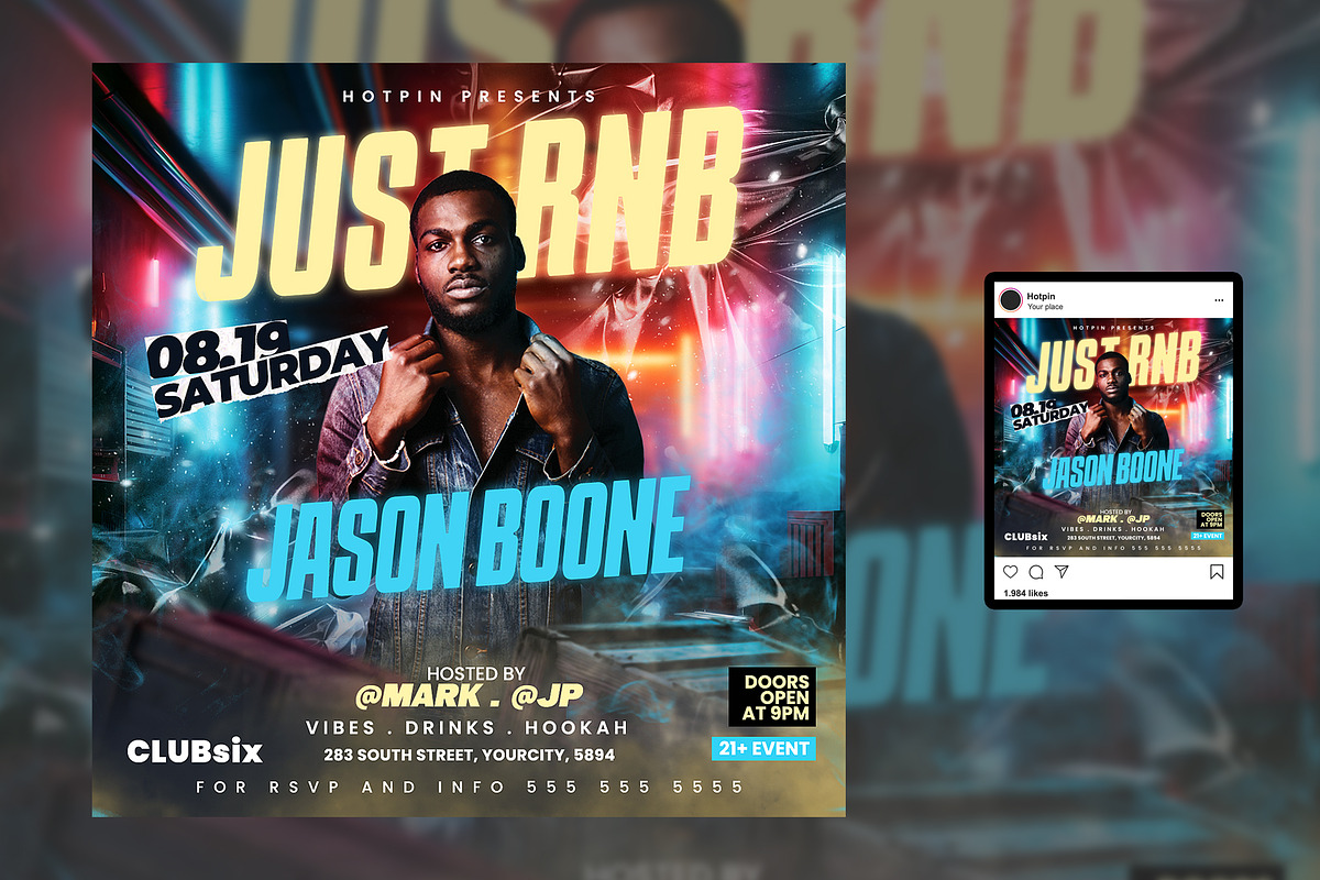 Dj Flyer Template, a Flyer Template by Hotpin (Photo 2 of 2)