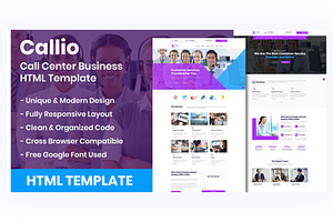 Callio - Call Center HTML Template