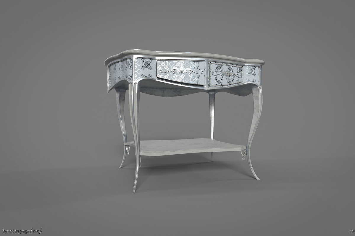 Vintage table, a Furniture 3D Model by Snji | 3D Models (Photo 4 of 18)