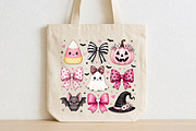 Cute Coquette Halloween Ghost PNG, a Seasonal Illustration by CraftArtStudio (Thumbnail 2 of 4)