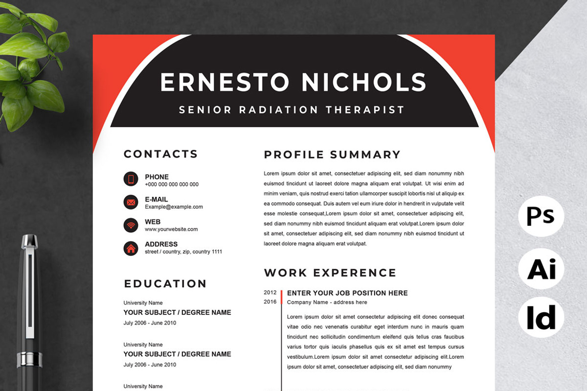 Unique Cv Design, a Resume Template by Attractive Resume