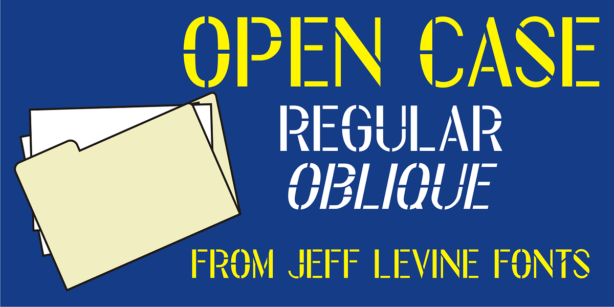 Open Case JNL, a Sans Serif Font by Jeff Levine Fonts