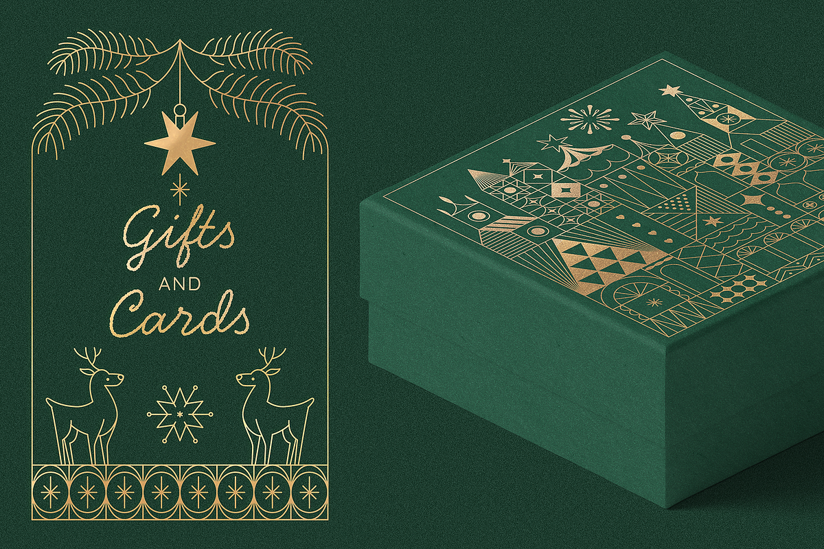 Christmas linear design elements, an Object Graphic by venimo (Photo 6 of 12)