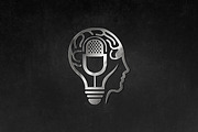 Mind Microphone Logo, a Branding & Logo Template by Graphic_Maker_Bogura (Thumbnail 1 of 2)