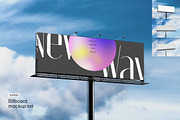 Billboard Mockup Set Wide ST03, an Advertising Mockup by Croma Studio (Thumbnail 1 of 6)
