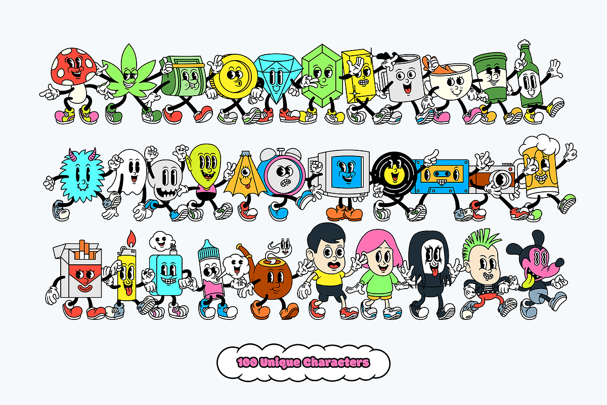 Cartoon Characters, The Bundle, an Illustration by The Isian (Photo 50 of 126)