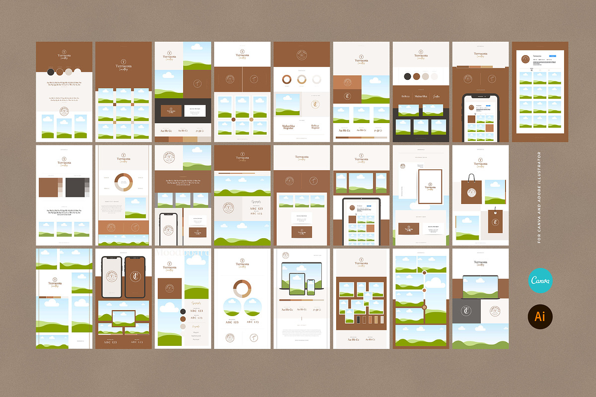 Brand Sheets For Canva & Illustrator, a Templates & Theme by AndrewPixel (Photo 11 of 11)