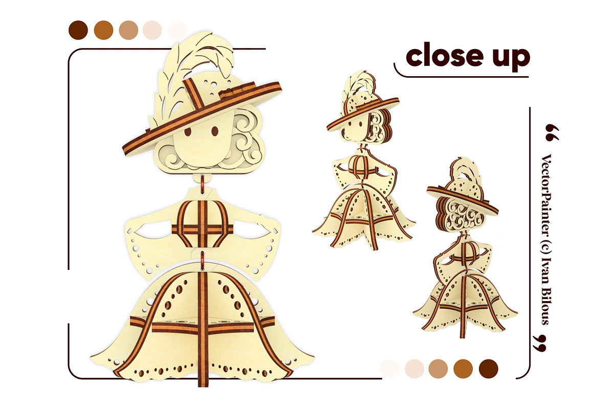 Fairy Girl Ornament - Laser Cut File, an Object Graphic by VectorPainter (Photo 11 of 16)